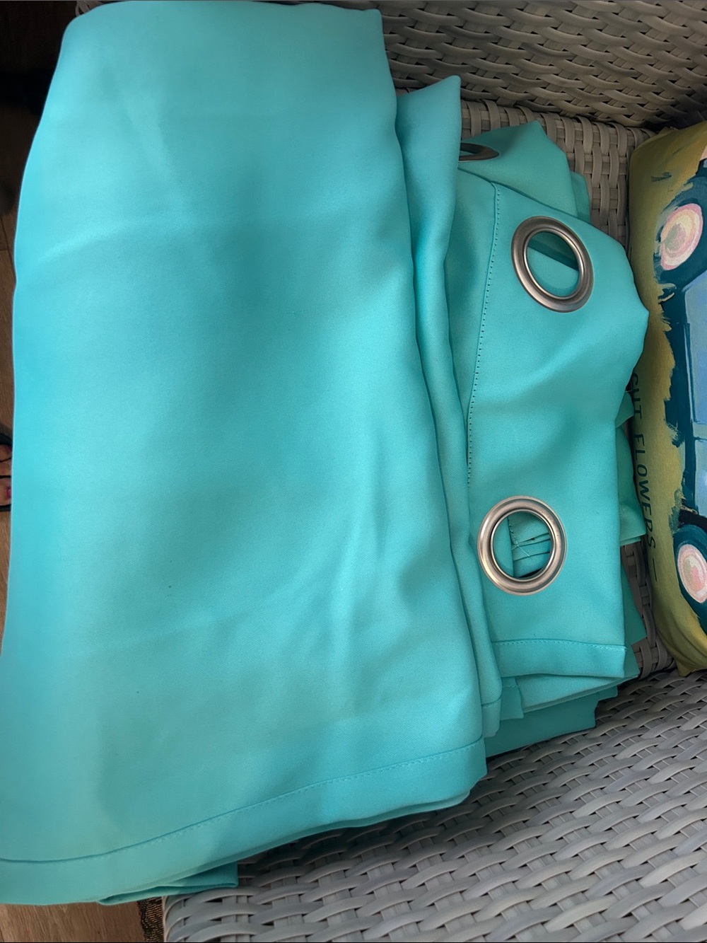 Isola Bright Teal Fabric Panel